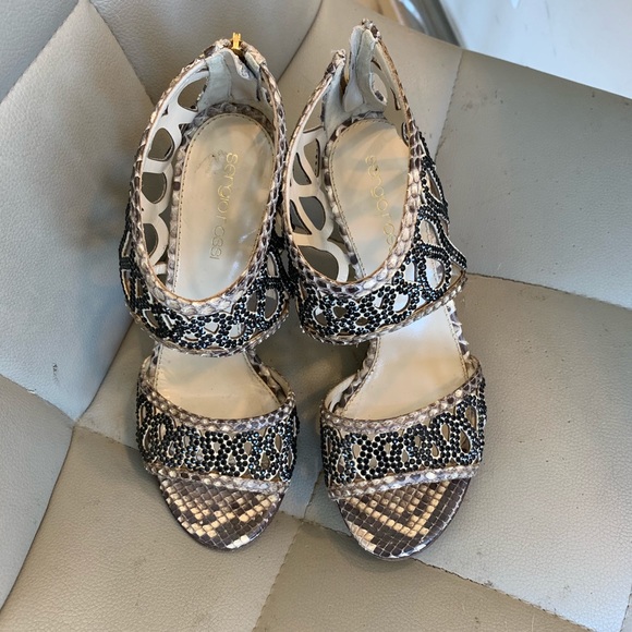 Sergio Rossi Snakeskin Heels - Picture 7 of 8